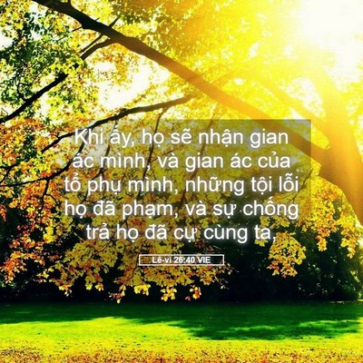 Picture 05 - Lê-vi 26:40 VIE - Khi ấy, họ sẽ nhận gian ác mình, và - Bible Verse Picture