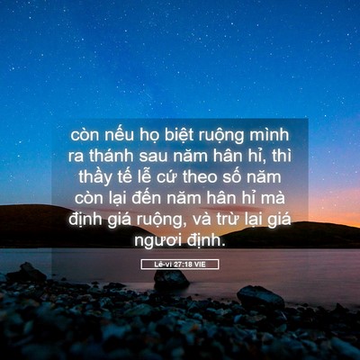 Picture 05 - Lê-vi 27:18 VIE - còn nếu họ biệt ruộng mình ra thánh - Bible Verse Picture