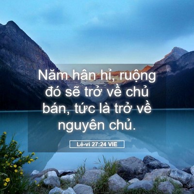 Picture 05 - Lê-vi 27:24 VIE - Năm hân hỉ, ruộng đó sẽ trở về - Bible Verse Picture
