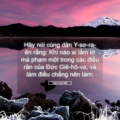 Picture 05 - Lê-vi 4:2 VIE - Hãy nói cùng dân Y-sơ-ra-ên rằng: Khi - Bible Verse Picture