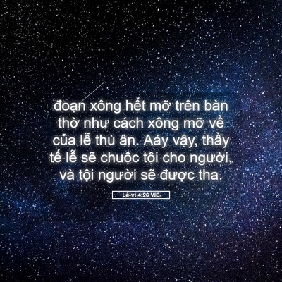 Picture 05 - Lê-vi 4:26 VIE - đoạn xông hết mỡ trên bàn thờ như - Bible Verse Picture