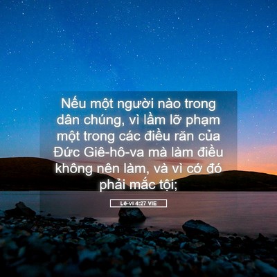 Picture 05 - Lê-vi 4:27 VIE - Nếu một người nào trong dân chúng, vì - Bible Verse Picture