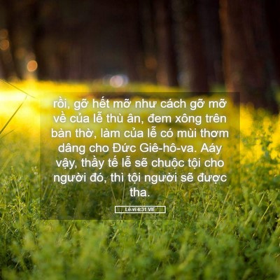 Picture 05 - Lê-vi 4:31 VIE - rồi, gỡ hết mỡ như cách gỡ mỡ về - Bible Verse Picture