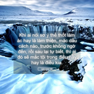 Picture 05 - Lê-vi 5:4 VIE - Khi ai nói sơ ý thề thốt làm ác hay là - Bible Verse Picture