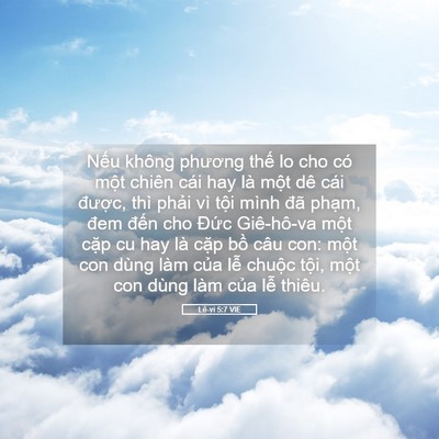 Picture 05 - Lê-vi 5:7 VIE - Nếu không phương thế lo cho có một - Bible Verse Picture