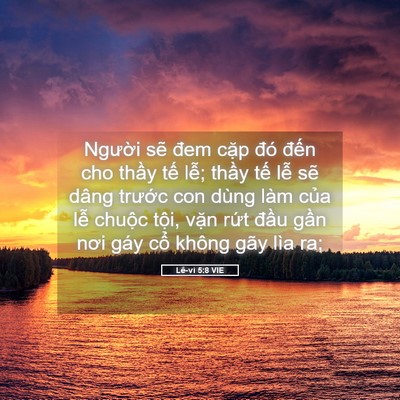 Picture 05 - Lê-vi 5:8 VIE - Người sẽ đem cặp đó đến cho thầy - Bible Verse Picture