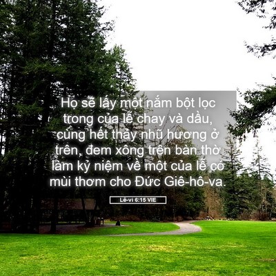 Picture 05 - Lê-vi 6:15 VIE - Họ sẽ lấy một nắm bột lọc trong - Bible Verse Picture