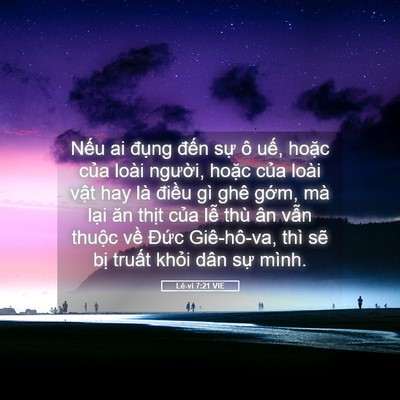Picture 05 - Lê-vi 7:21 VIE - Nếu ai đụng đến sự ô uế, hoặc - Bible Verse Picture