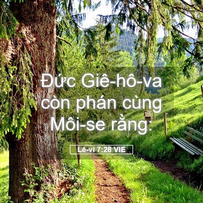 Picture 05 - Lê-vi 7:28 VIE - Đức Giê-hô-va còn phán cùng Môi-se - Bible Verse Picture