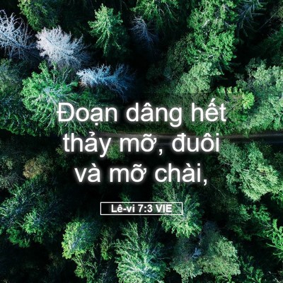 Picture 05 - Lê-vi 7:3 VIE - Đoạn dâng hết thảy mỡ, đuôi và mỡ - Bible Verse Picture
