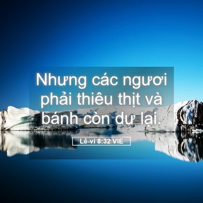 Picture 05 - Lê-vi 8:32 VIE - Nhưng các ngươi phải thiêu thịt và - Bible Verse Picture