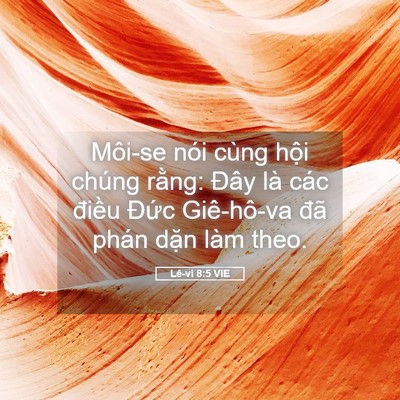 Picture 05 - Lê-vi 8:5 VIE - Môi-se nói cùng hội chúng rằng: Đây là - Bible Verse Picture