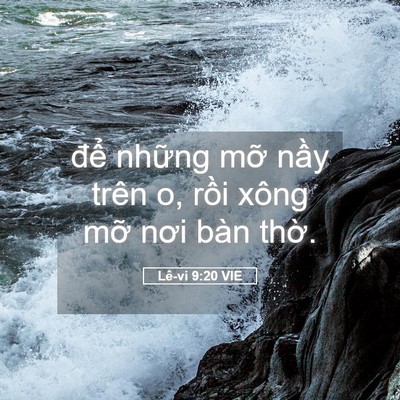 Picture 05 - Lê-vi 9:20 VIE - để những mỡ nầy trên o, rồi xông - Bible Verse Picture