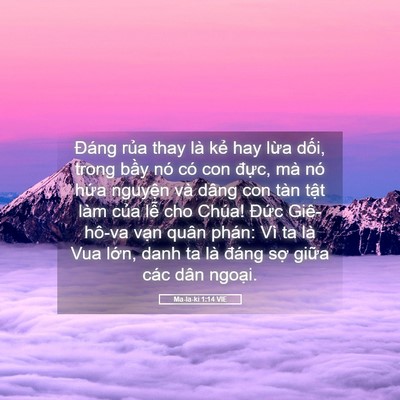 Picture 05 - Ma-la-ki 1:14 VIE - Đáng rủa thay là kẻ hay lừa dối, trong - Bible Verse Picture