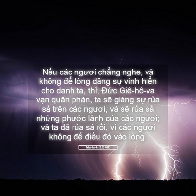 Picture 05 - Ma-la-ki 2:2 VIE - Nếu các ngươi chẳng nghe, và không để - Bible Verse Picture