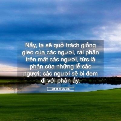 Picture 05 - Ma-la-ki 2:3 VIE - Nầy, ta sẽ quở trách giống gieo của - Bible Verse Picture