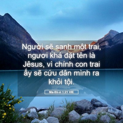 Picture 05 - Ma-thi-ơ 1:21 VIE - Người sẽ sanh một trai, ngươi khá - Bible Verse Picture