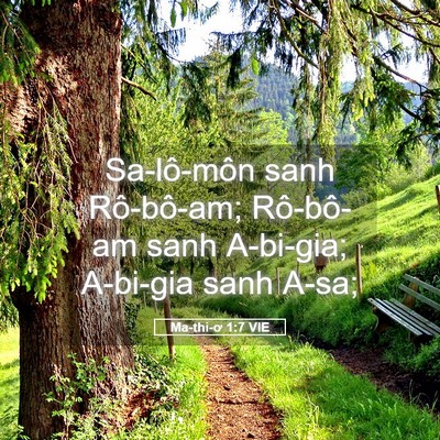 Picture 05 - Ma-thi-ơ 1:7 VIE - Sa-lô-môn sanh Rô-bô-am; Rô-bô-am sanh - Bible Verse Picture