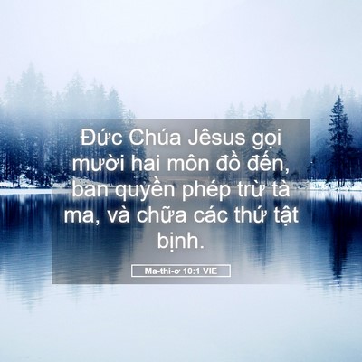 Picture 05 - Ma-thi-ơ 10:1 VIE - Đức Chúa Jêsus gọi mười hai môn đồ - Bible Verse Picture