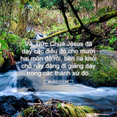 Picture 05 - Ma-thi-ơ 11:1 VIE - Vả, Đức Chúa Jêsus đã dạy các điều - Bible Verse Picture