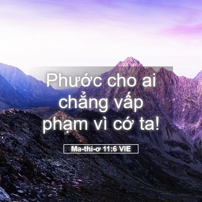 Picture 05 - Ma-thi-ơ 11:6 VIE - Phước cho ai chẳng vấp phạm vì cớ - Bible Verse Picture