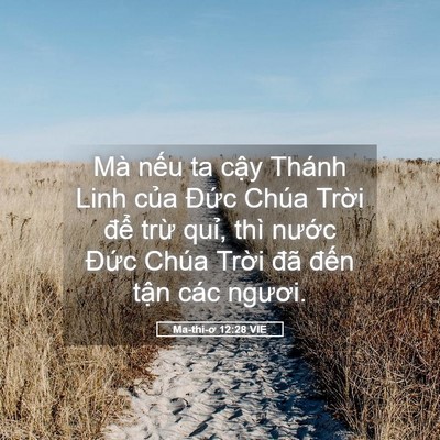 Picture 05 - Ma-thi-ơ 12:28 VIE - Mà nếu ta cậy Thánh Linh của Đức Chúa - Bible Verse Picture
