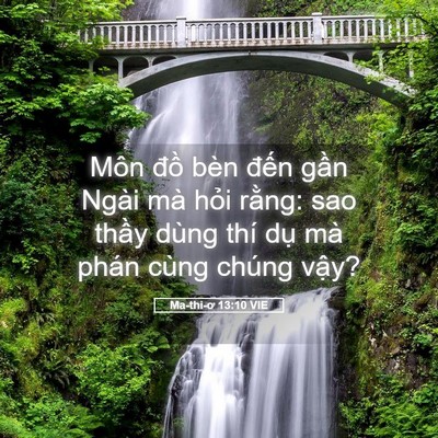 Picture 05 - Ma-thi-ơ 13:10 VIE - Môn đồ bèn đến gần Ngài mà hỏi - Bible Verse Picture