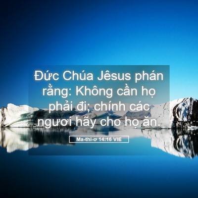 Picture 05 - Ma-thi-ơ 14:16 VIE - Đức Chúa Jêsus phán rằng: Không cần - Bible Verse Picture