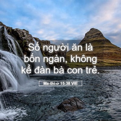 Picture 05 - Ma-thi-ơ 15:38 VIE - Số người ăn là bốn ngàn, không kể - Bible Verse Picture