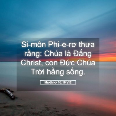 Picture 05 - Ma-thi-ơ 16:16 VIE - Si-môn Phi-e-rơ thưa rằng: Chúa là Đấng - Bible Verse Picture