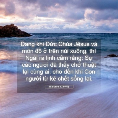 Picture 05 - Ma-thi-ơ 17:9 VIE - Đang khi Đức Chúa Jêsus và môn đồ ở - Bible Verse Picture