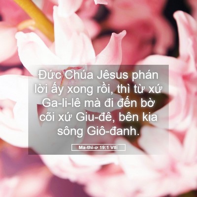 Picture 05 - Ma-thi-ơ 19:1 VIE - Đức Chúa Jêsus phán lời ấy xong rồi, - Bible Verse Picture