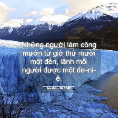 Picture 05 - Ma-thi-ơ 20:9 VIE - Những người làm công mướn từ giờ - Bible Verse Picture