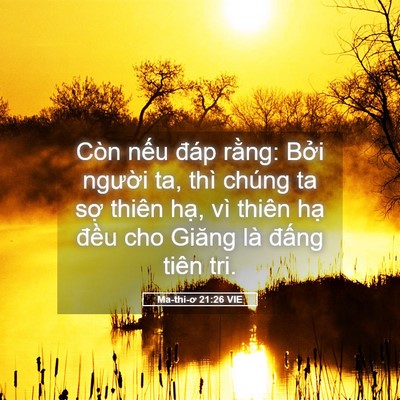 Picture 05 - Ma-thi-ơ 21:26 VIE - Còn nếu đáp rằng: Bởi người ta, thì - Bible Verse Picture