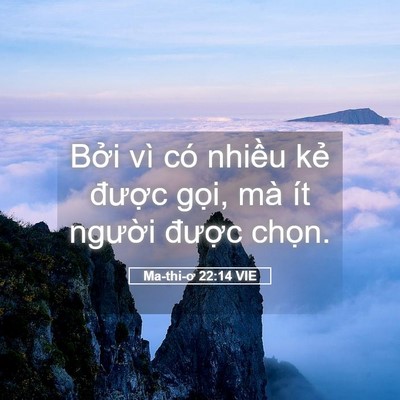 Picture 05 - Ma-thi-ơ 22:14 VIE - Bởi vì có nhiều kẻ được gọi, mà - Bible Verse Picture