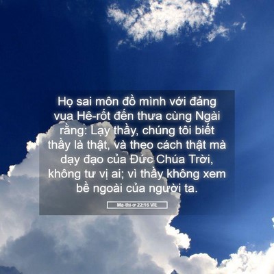 Picture 05 - Ma-thi-ơ 22:16 VIE - Họ sai môn đồ mình với đảng vua - Bible Verse Picture