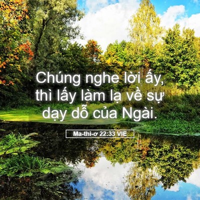 Picture 05 - Ma-thi-ơ 22:33 VIE - Chúng nghe lời ấy, thì lấy làm lạ về - Bible Verse Picture