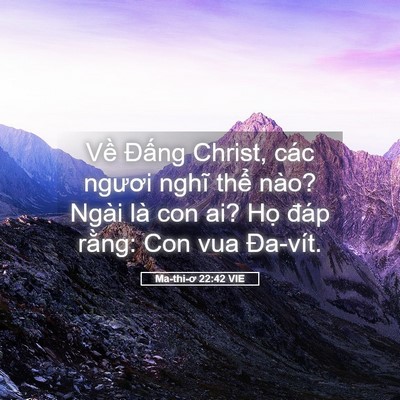 Picture 05 - Ma-thi-ơ 22:42 VIE - Về Đấng Christ, các ngươi nghĩ thể - Bible Verse Picture