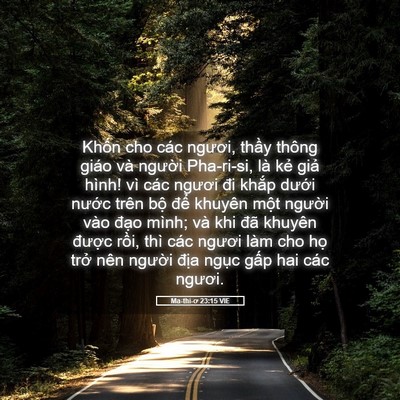 Picture 05 - Ma-thi-ơ 23:15 VIE - Khốn cho các ngươi, thầy thông giáo và - Bible Verse Picture