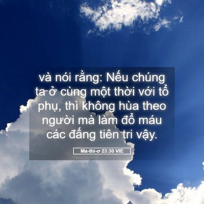 Picture 05 - Ma-thi-ơ 23:30 VIE - và nói rằng: Nếu chúng ta ở cùng một - Bible Verse Picture