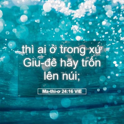 Picture 05 - Ma-thi-ơ 24:16 VIE - thì ai ở trong xứ Giu-đê hãy trốn lên - Bible Verse Picture