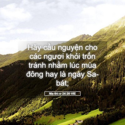 Picture 05 - Ma-thi-ơ 24:20 VIE - Hãy cầu nguyện cho các ngươi khỏi - Bible Verse Picture