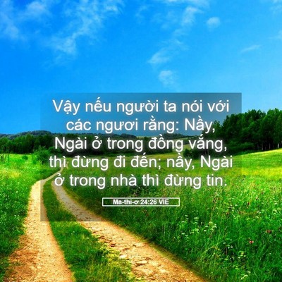 Picture 05 - Ma-thi-ơ 24:26 VIE - Vậy nếu người ta nói với các ngươi - Bible Verse Picture