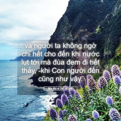 Picture 05 - Ma-thi-ơ 24:39 VIE - và người ta không ngờ chi hết cho đến - Bible Verse Picture