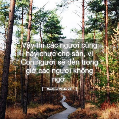 Picture 05 - Ma-thi-ơ 24:44 VIE - Vậy thì các ngươi cũng hãy chực cho - Bible Verse Picture
