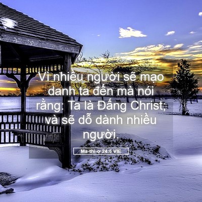 Picture 05 - Ma-thi-ơ 24:5 VIE - Vì nhiều người sẽ mạo danh ta đến - Bible Verse Picture