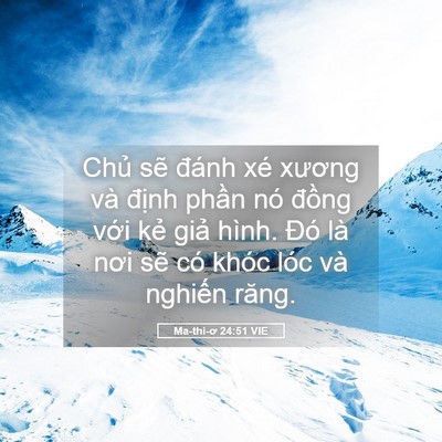 Picture 05 - Ma-thi-ơ 24:51 VIE - Chủ sẽ đánh xé xương và định phần - Bible Verse Picture