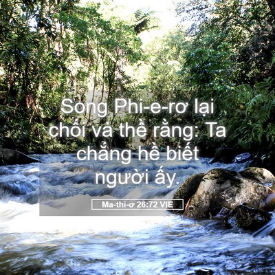 Picture 05 - Ma-thi-ơ 26:72 VIE - Song Phi-e-rơ lại chối và thề rằng: Ta - Bible Verse Picture