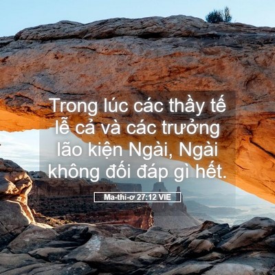 Picture 05 - Ma-thi-ơ 27:12 VIE - Trong lúc các thầy tế lễ cả và các - Bible Verse Picture