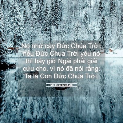 Picture 05 - Ma-thi-ơ 27:43 VIE - Nó nhờ cậy Đức Chúa Trời; nếu Đức - Bible Verse Picture